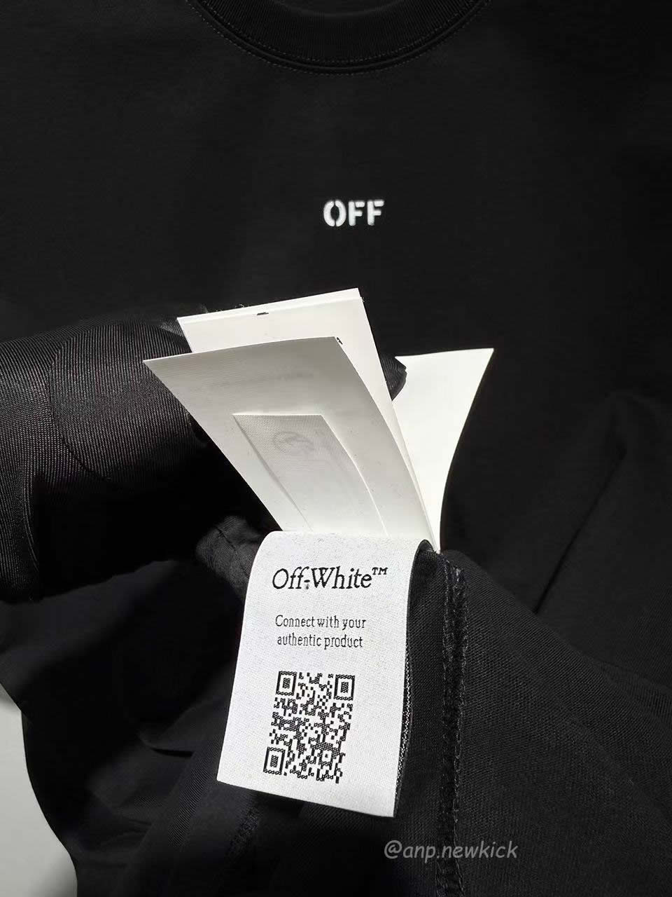 Off White Script Arrow Embroidered Black T Shirt (2) - www.newkick.vip